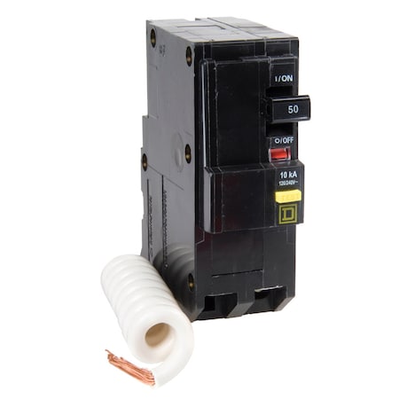 Square D Miniature Circuit Breaker, 50A, 2 Poles 10kA at 120/240V AC QO250GFICP